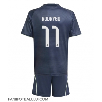 Real Madrid Rodrygo Goes #11 Echipament de Fotbal Replică 2025-26 Copii Deplasare (+ Șorturi)